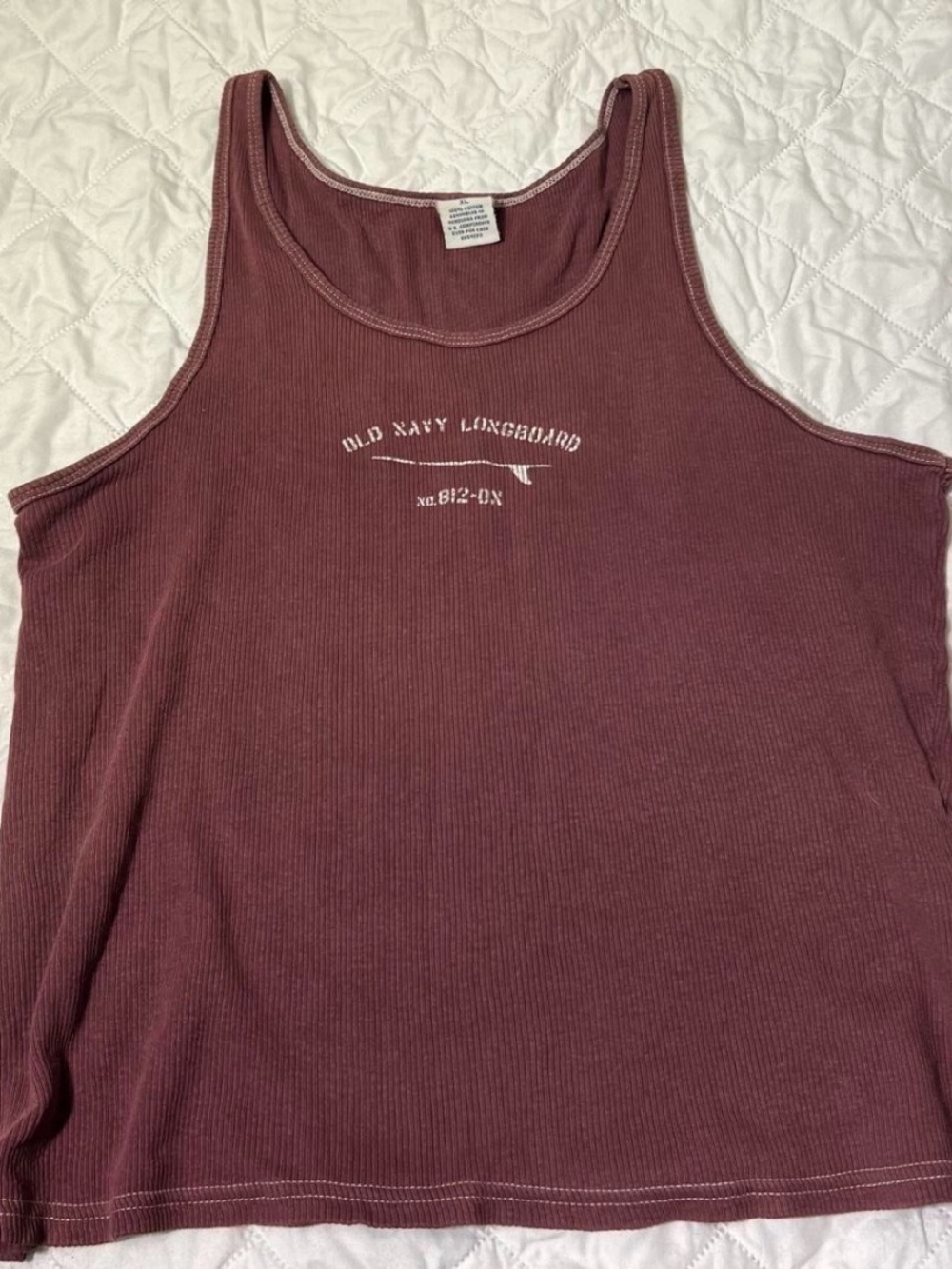 Old Navy burgundy longboard tank top